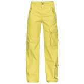 Green Cotton Women Cargo Pant